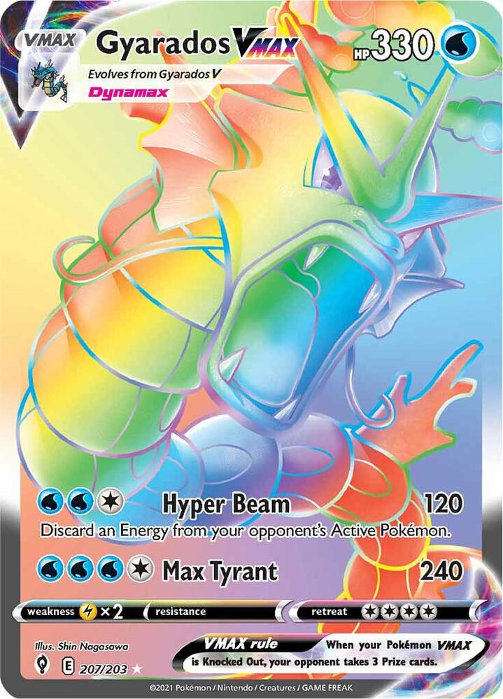 Gyarados VMAX Secret 207/203 (SWSH07: Evolving Skies)  - Holofoil | Good Games Adelaide SA