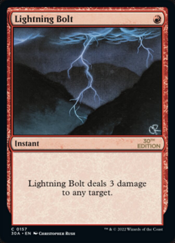 Lightning Bolt 157/594 (30th Anniversary Edition)  | Good Games Adelaide SA