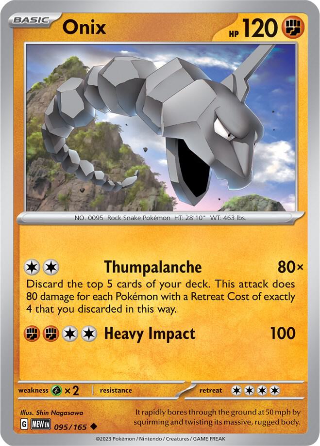 Onix 095/165 (SV: Scarlet & Violet 151)  | Good Games Adelaide SA