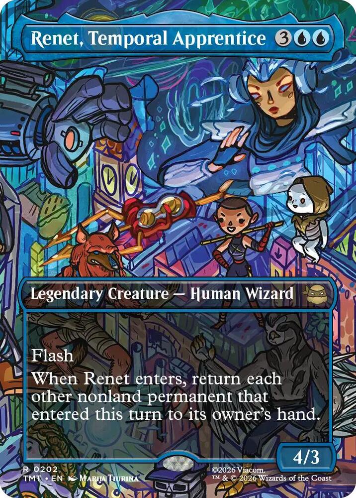 Renet Temporal Apprentice Borderless 202/260 (Teenage Mutant Ninja Turtles)  - Borderless Foil | Good Games Adelaide SA