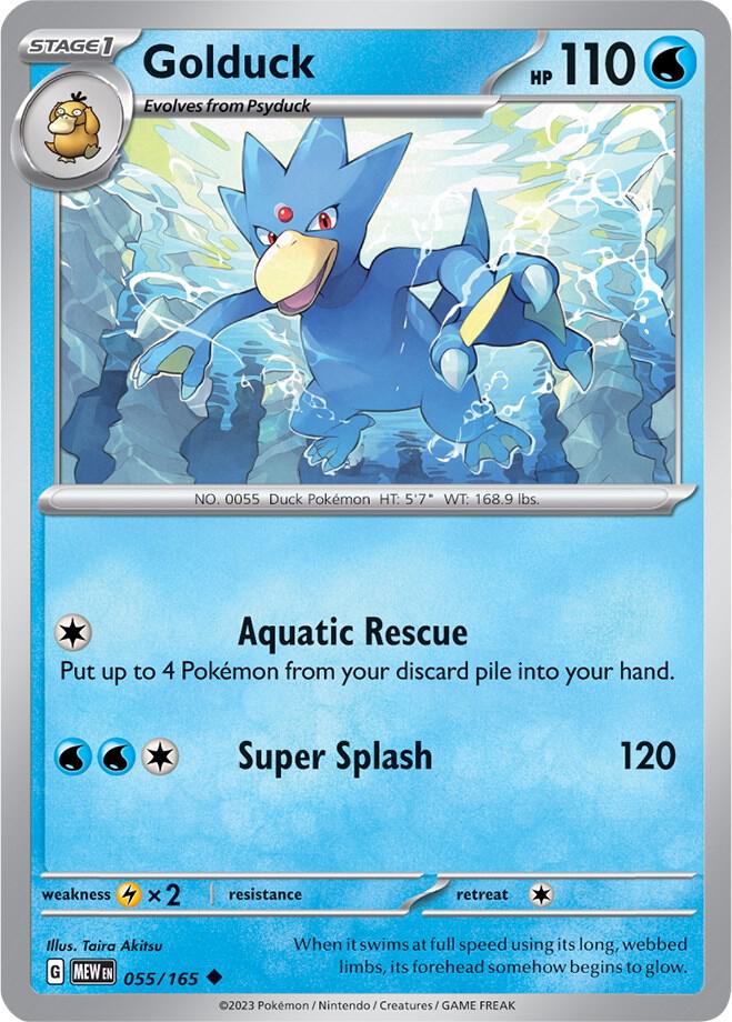Golduck 055/165 (SV: Scarlet & Violet 151)  - Reverse Holofoil | Good Games Adelaide SA