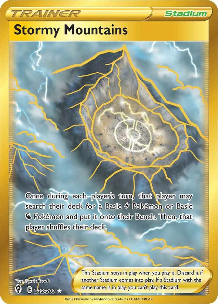 Stormy Mountains Secret 232/203 (SWSH07: Evolving Skies)  - Holofoil | Good Games Adelaide SA