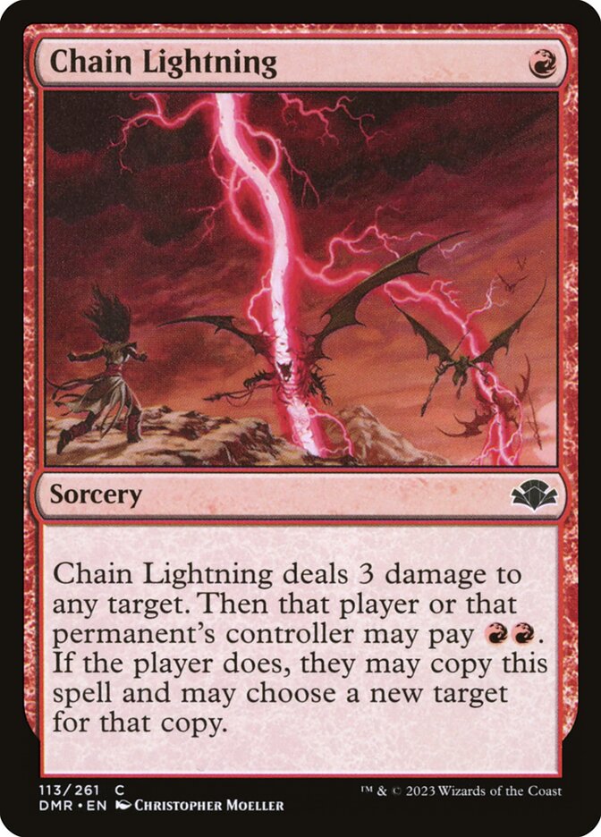 Chain Lightning 113 (Dominaria Remastered)  - Foil | Good Games Adelaide SA