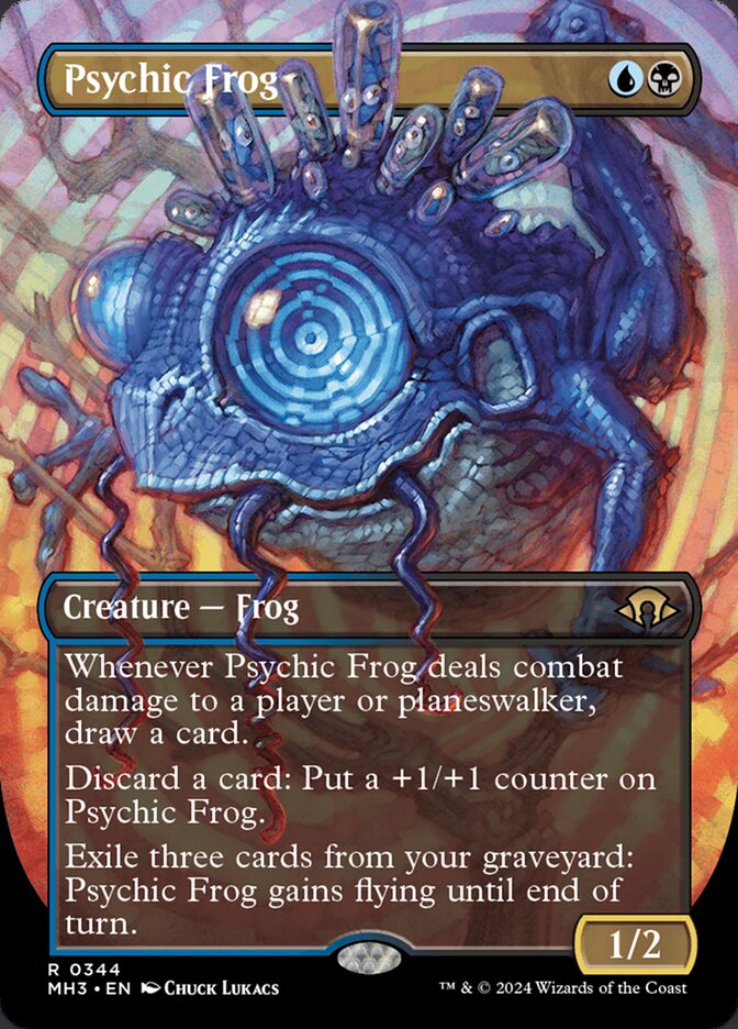 Psychic Frog 344/319 (Modern Horizons 3)  - Borderless Foil | Good Games Adelaide SA