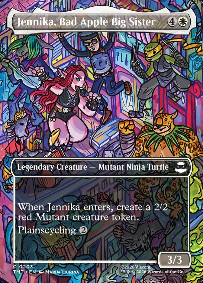 Jennika, Bad Apple Big Sister 203/260 (Teenage Mutant Ninja Turtles)  - Borderless Foil | Good Games Adelaide SA