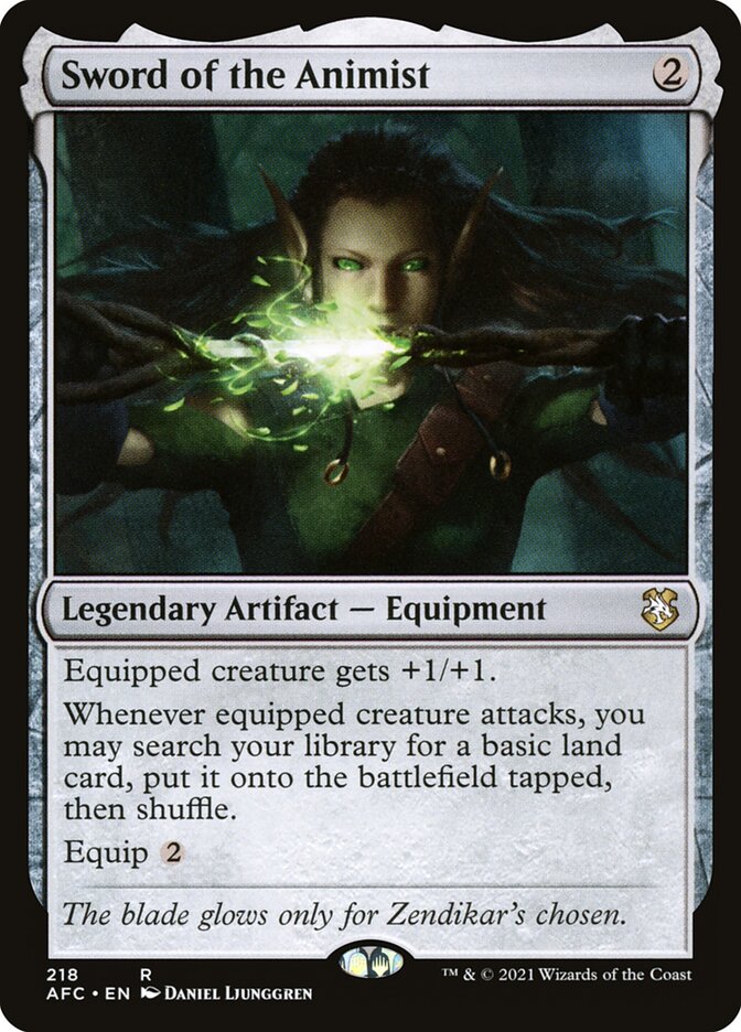 Sword of the Animist 218 (Commander: Adventures in the Forgotten Realms)  | Good Games Adelaide SA