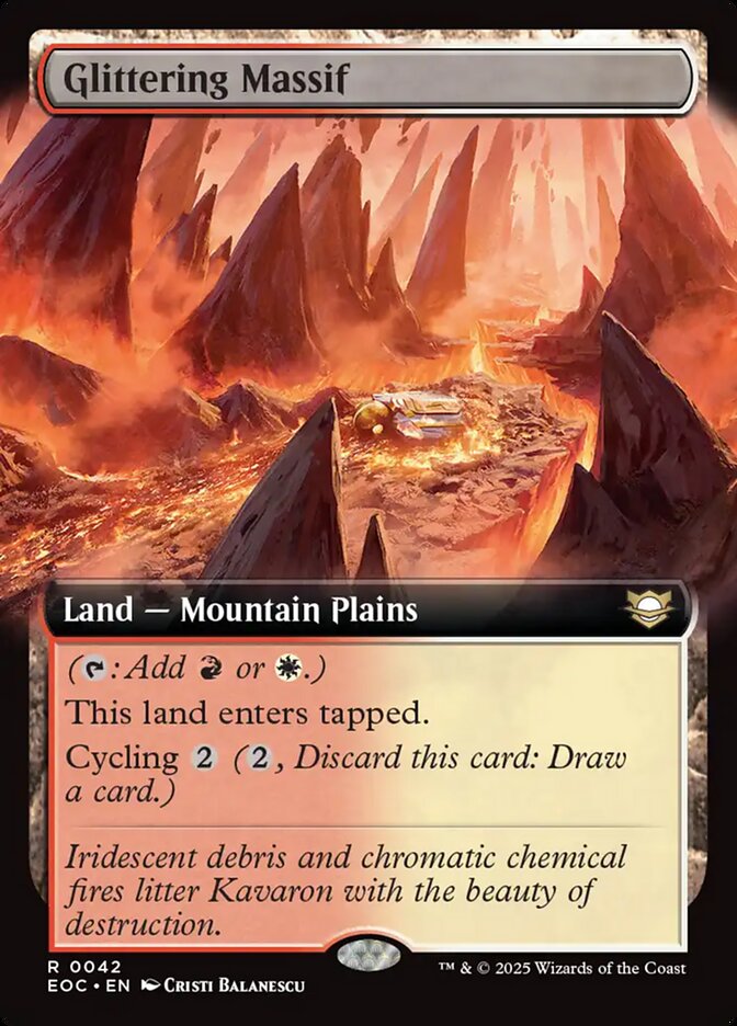 Glittering Massif 42/24 (Commander: Edge of Eternities)  - Extended Art | Good Games Adelaide SA