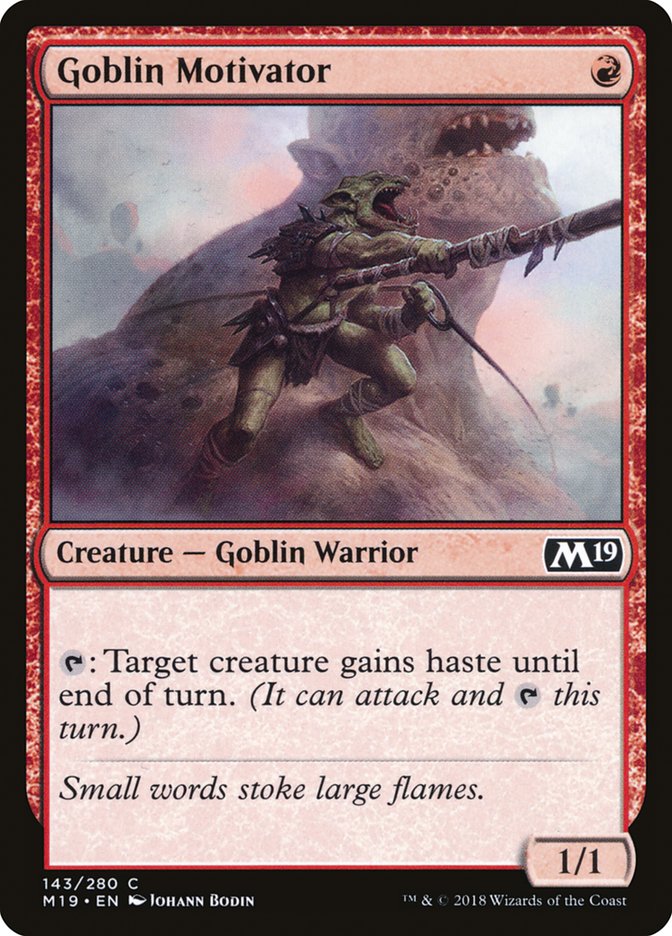 Goblin Motivator 143 (Core Set 2019)  | Good Games Adelaide SA