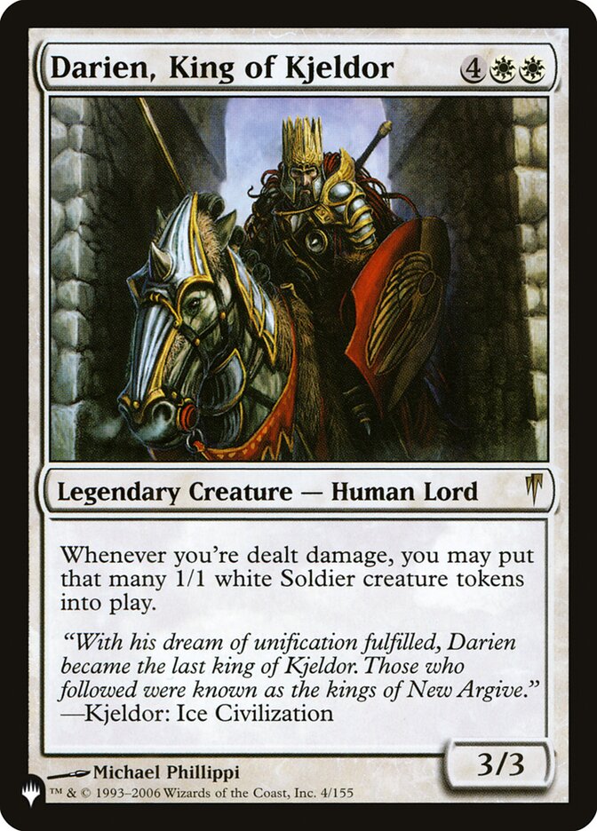 Darien, King of Kjeldor 4/155 (The List Reprints)  | Good Games Adelaide SA