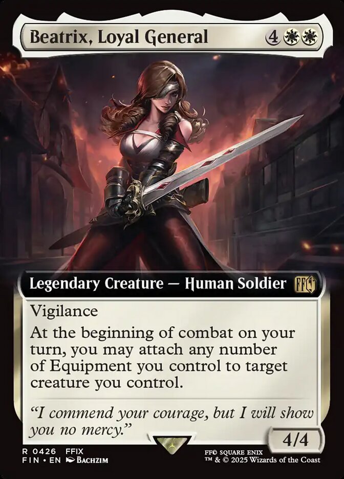 Beatrix, Loyal General 426 (FINAL FANTASY)  - Extended Art Foil | Good Games Adelaide SA