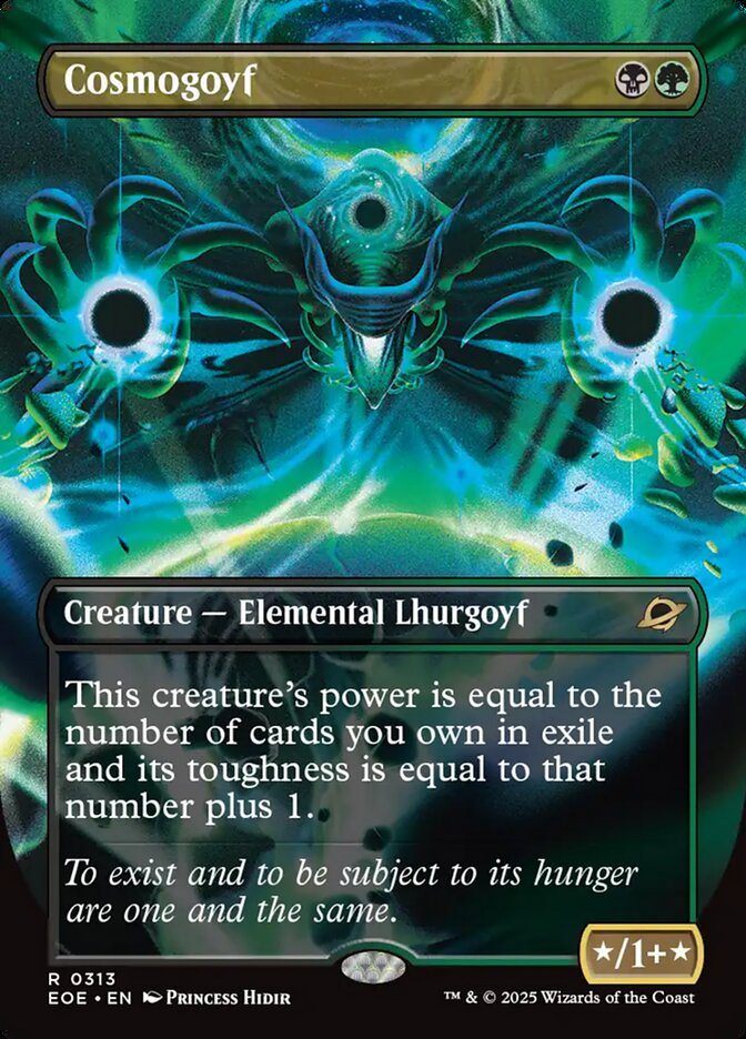 Cosmogoyf Borderless 313/276 (Edge of Eternities)  - Borderless  | Good Games Adelaide SA