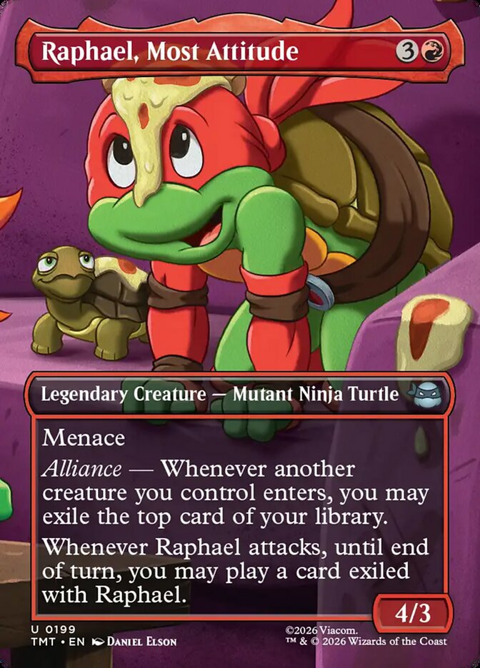 Raphael, Most Attitude 199/260 (Teenage Mutant Ninja Turtles)  - Borderless Foil | Good Games Adelaide SA