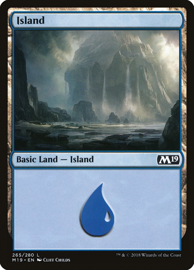 Island 265 (Core Set 2019)  - Foil | Good Games Adelaide SA