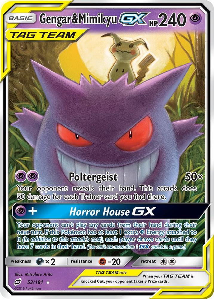 Gengar and Mimikyu GX 53/181 (SM - Team Up)  - Holofoil | Good Games Adelaide SA