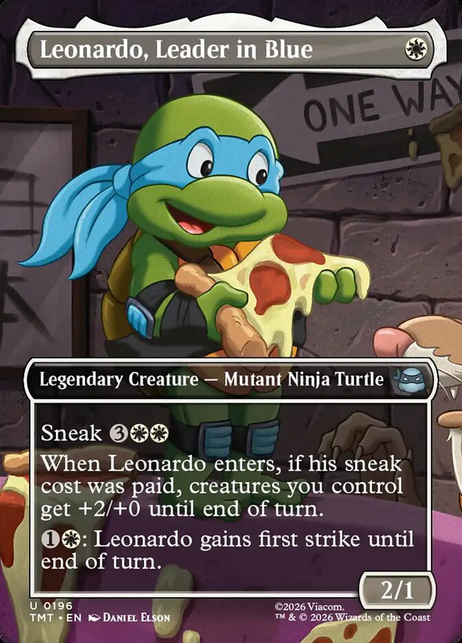 Leonardo Leader in Blue Borderless 196/260 (Teenage Mutant Ninja Turtles)  - Borderless | Good Games Adelaide SA