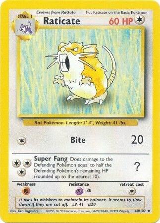 Raticate 040/102 (Base Set)  | Good Games Adelaide SA