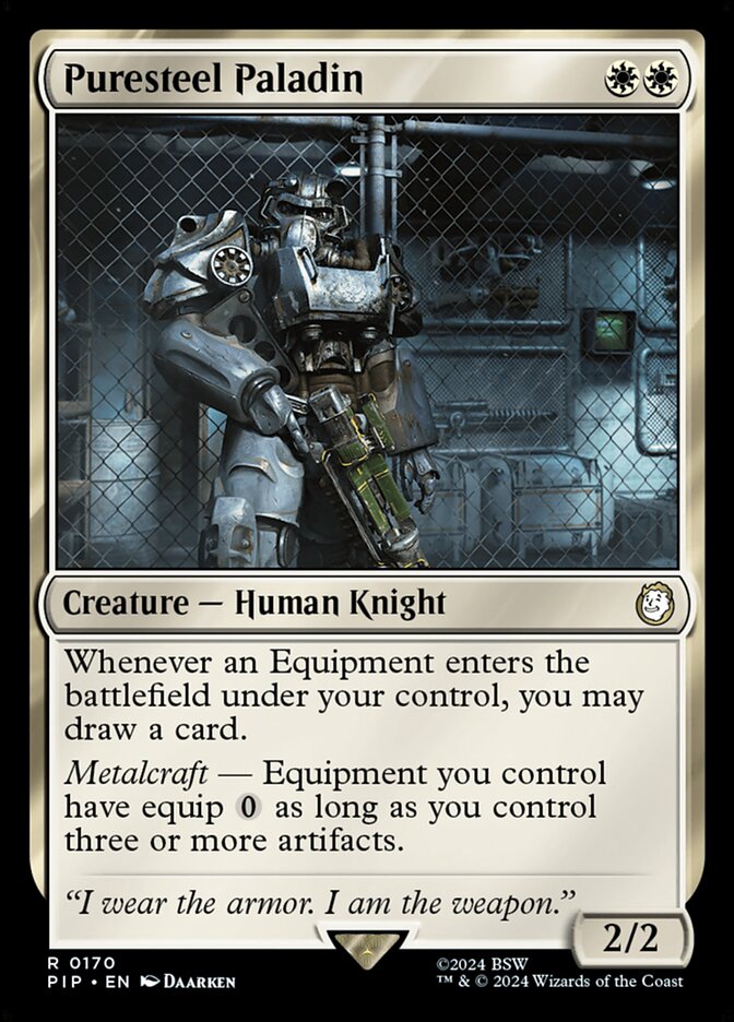 Puresteel Paladin 170 (Universes Beyond: Fallout)  - Foil | Good Games Adelaide SA
