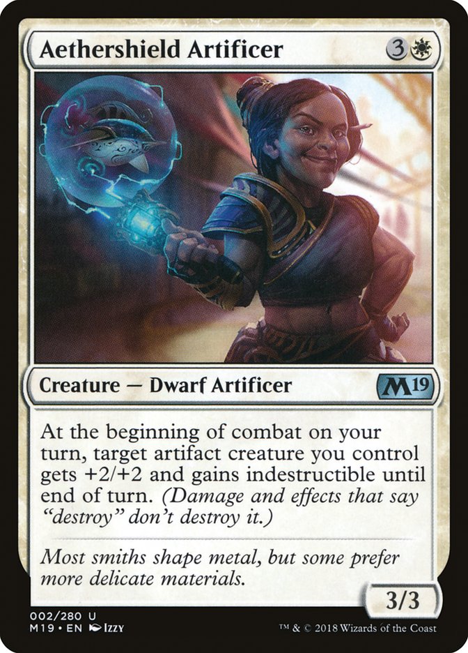 Aethershield Artificer 2 (Core Set 2019)  - Foil | Good Games Adelaide SA