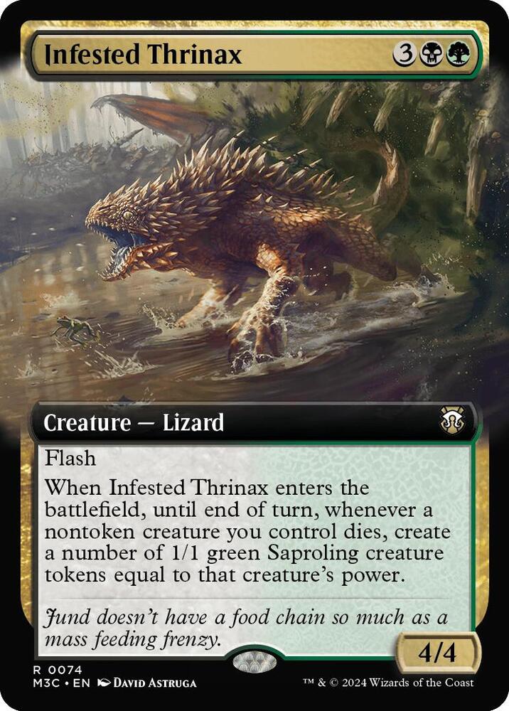 Infested Thrinax 74 (Commander: Modern Horizons 3)  - Extended Art Ripple Foil | Good Games Adelaide SA
