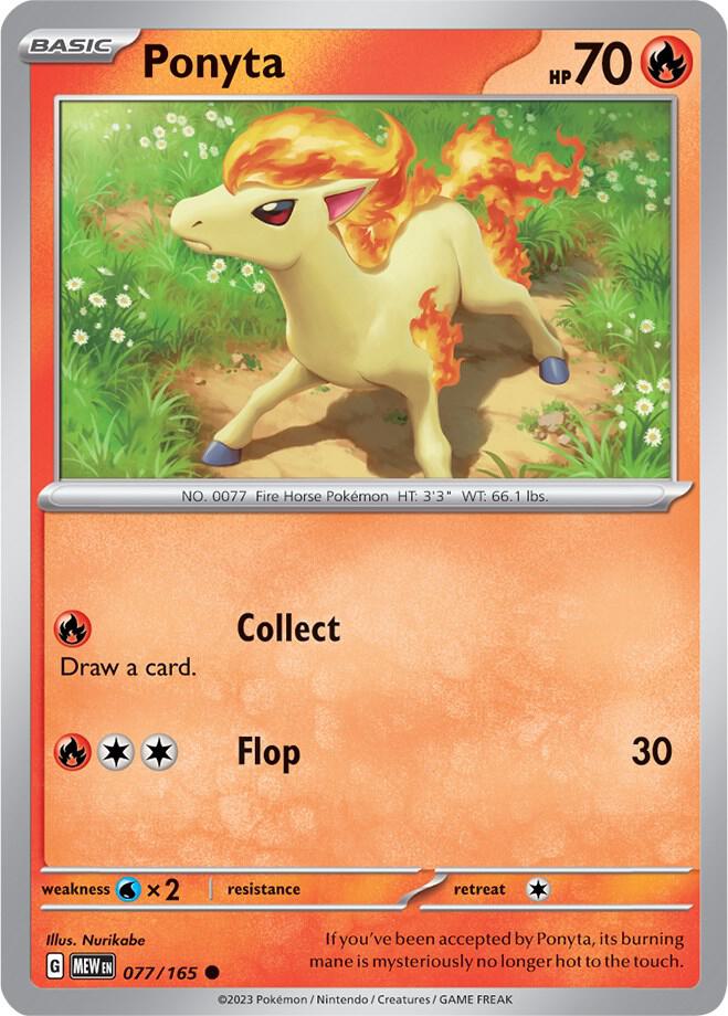 Ponyta 077/165 (SV: Scarlet & Violet 151)  | Good Games Adelaide SA