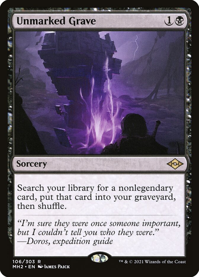 Unmarked Grave 106 (Modern Horizons 2)  - Foil | Good Games Adelaide SA