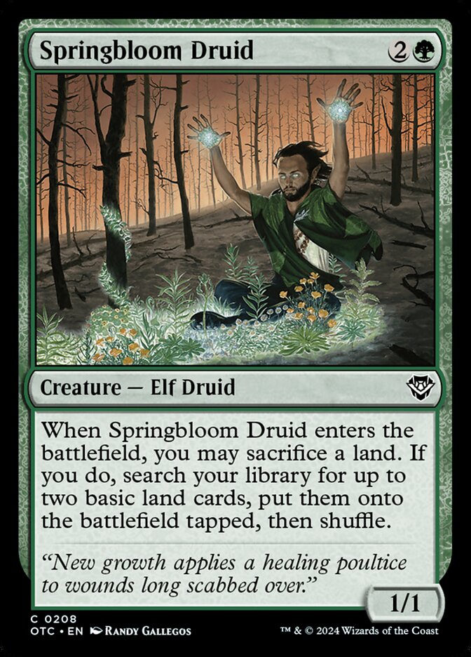 Springbloom Druid 208 (Commander: Outlaws of Thunder Junction)  | Good Games Adelaide SA