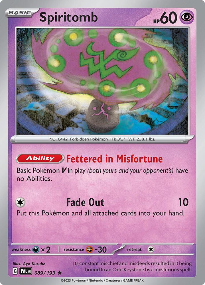 Spiritomb 089/193 (SV02: Paldea Evolved)  - Holofoil | Good Games Adelaide SA