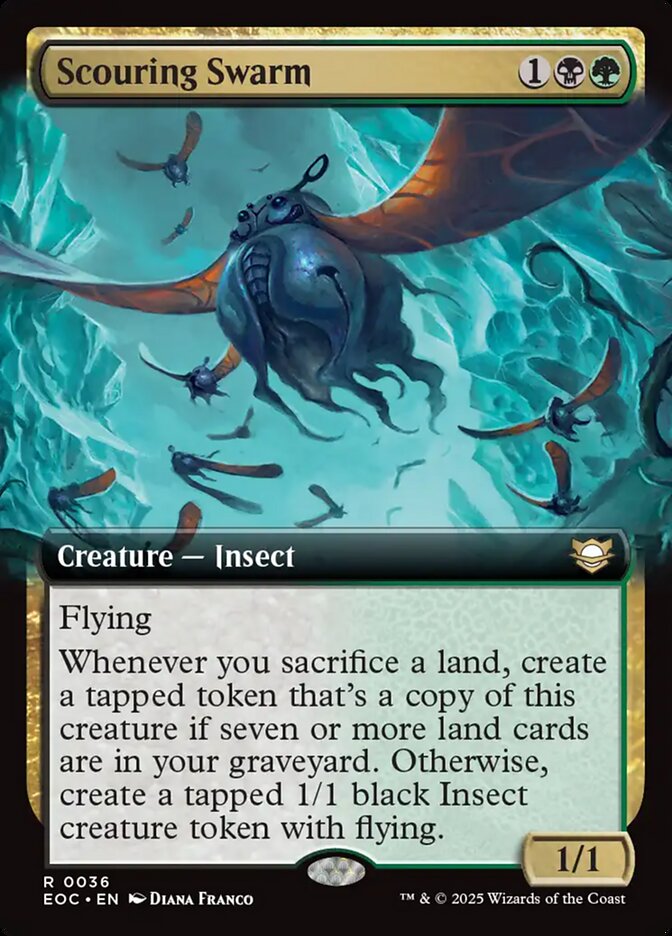 Scouring Swarm 36/24 (Commander: Edge of Eternities)  - Extended Art | Good Games Adelaide SA