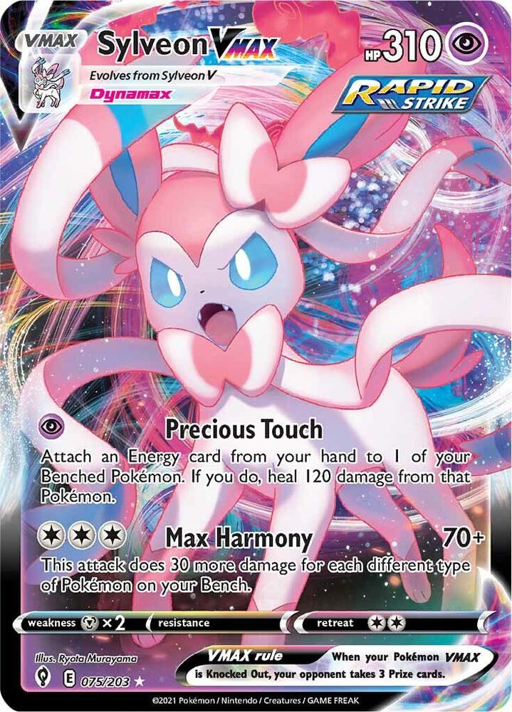 Sylveon VMAX 075/203 (SWSH07: Evolving Skies)  - Holofoil | Good Games Adelaide SA