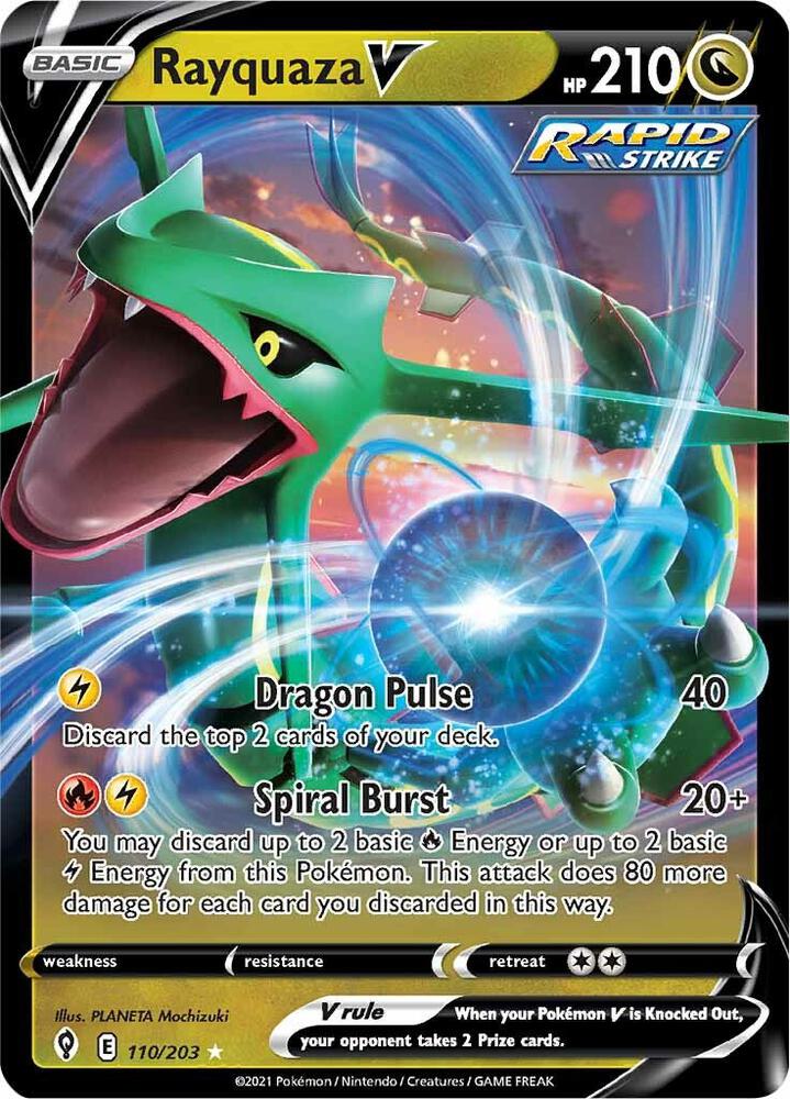 Rayquaza V 110/203 (SWSH07: Evolving Skies)  - Holofoil | Good Games Adelaide SA