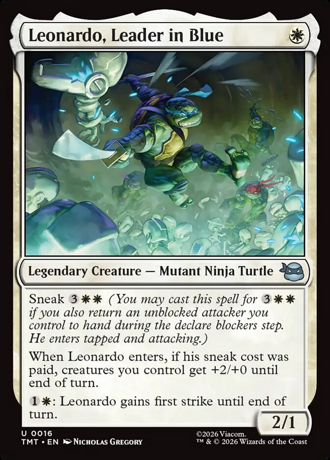 Leonardo, Leader in Blue 16 (Teenage Mutant Ninja Turtles)  - Foil | Good Games Adelaide SA
