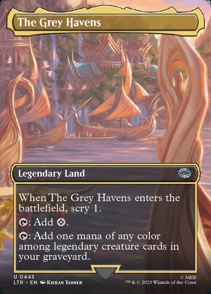 The Grey Havens 443 (Universes Beyond: The Lord of the Rings: Tales of Middle-earth)  - Borderless Foil | Good Games Adelaide SA