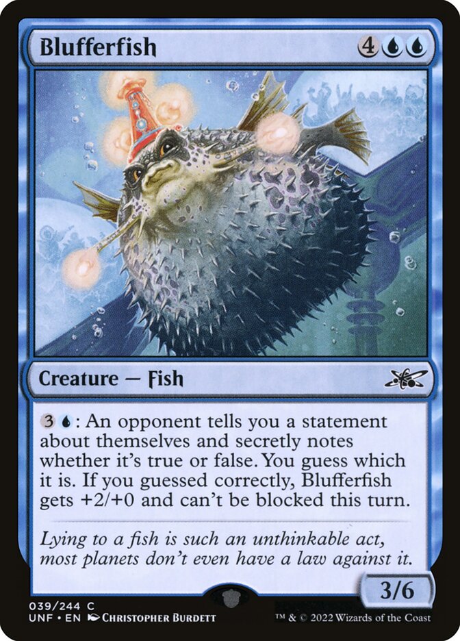 Blufferfish 39 (Unfinity)  - Foil | Good Games Adelaide SA