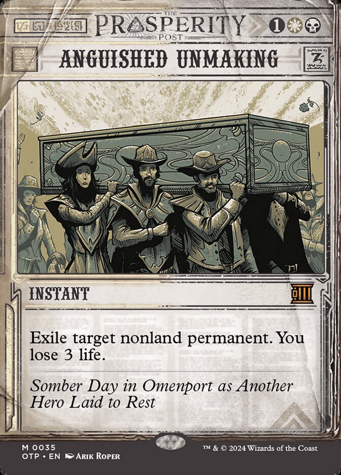 Anguished Unmaking 35 (Outlaws of Thunder Junction: Breaking News)  - Foil | Good Games Adelaide SA