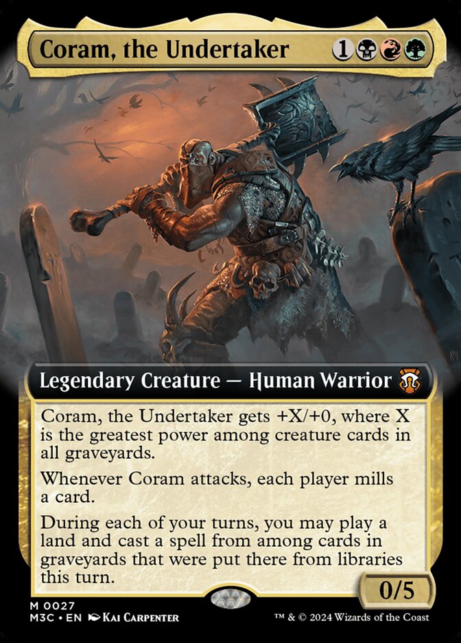 Coram, the Undertaker 27/411 (Commander: Modern Horizons 3)  - Extended Art Foil | Good Games Adelaide SA