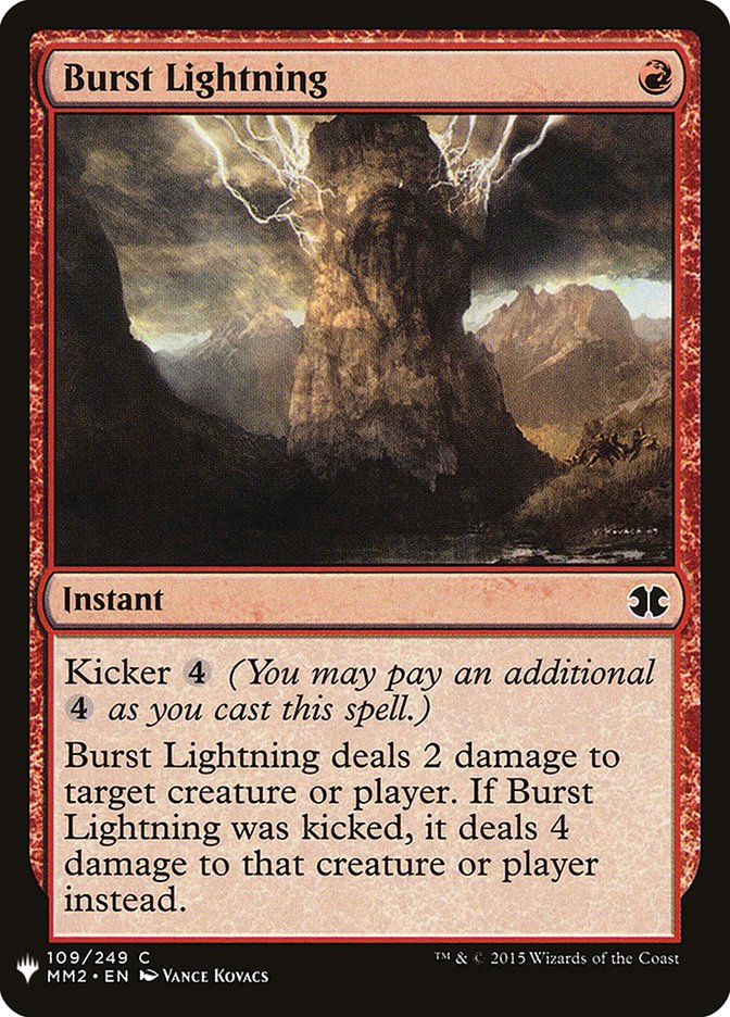 Burst Lightning 109 (The List Reprints)  | Good Games Adelaide SA