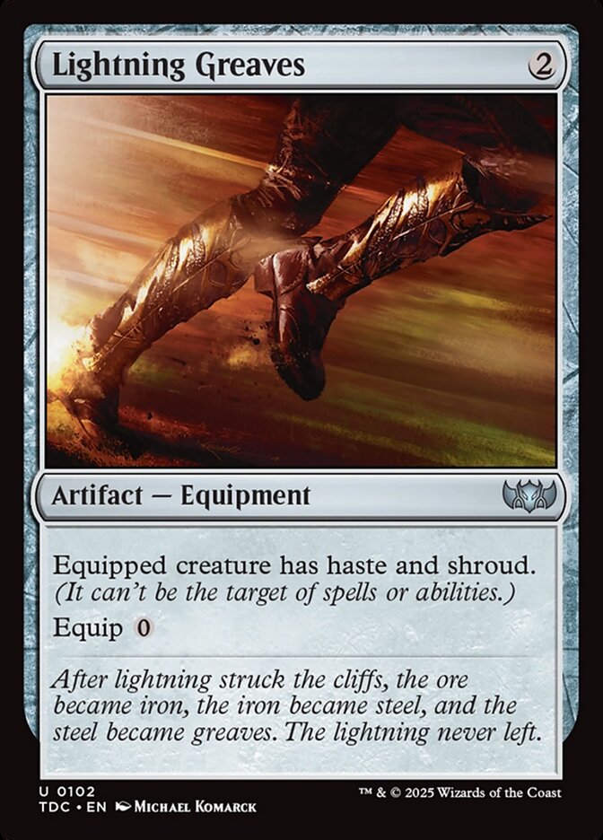 Lightning Greaves 102 (Commander: Tarkir: Dragonstorm)  | Good Games Adelaide SA