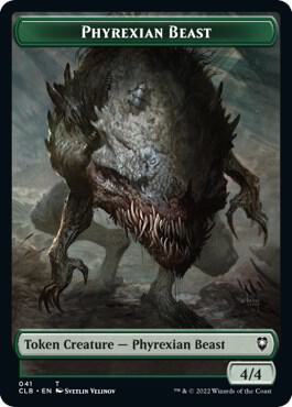 Phyrexian Beast Wurm Double Sided Token 41 // 44 (Commander Legends: Battle for Baldur's Gate)  | Good Games Adelaide SA