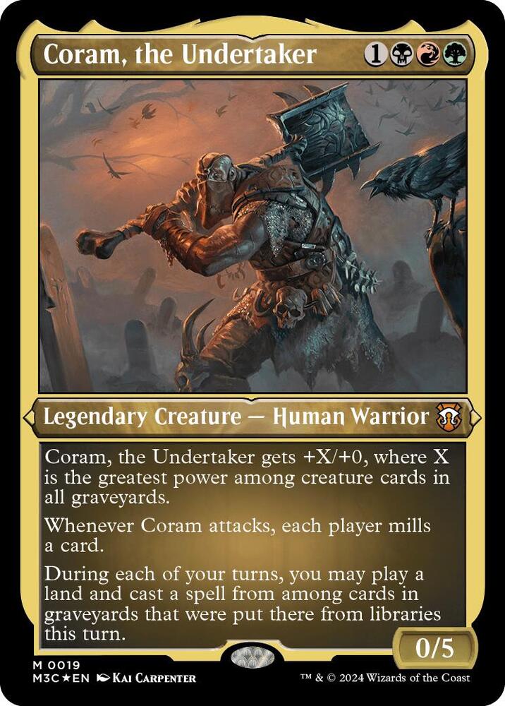 Coram, the Undertaker 19 (Commander: Modern Horizons 3)  - Foil | Good Games Adelaide SA