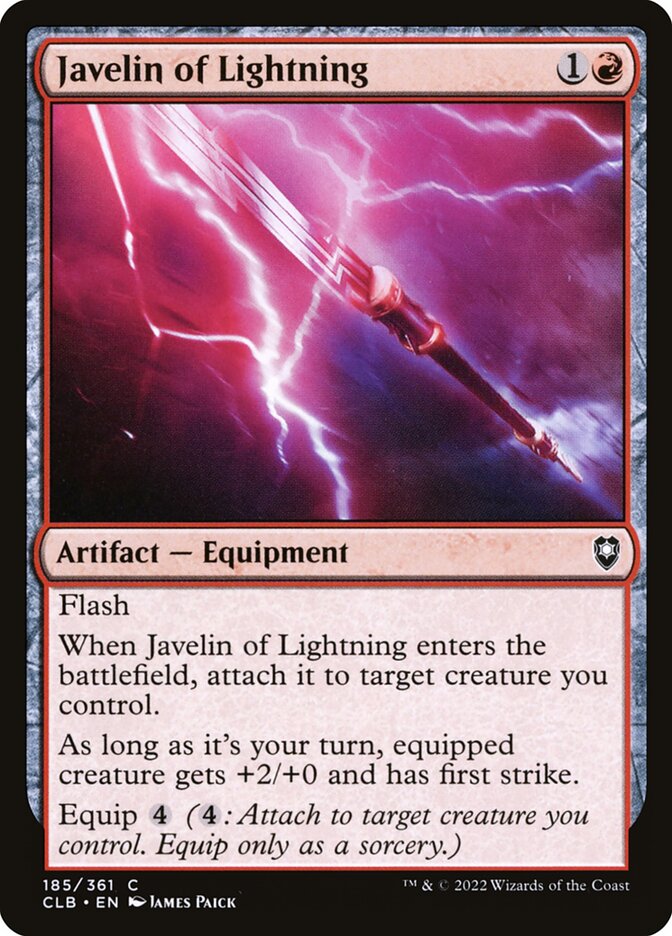 Javelin of Lightning 185 (Commander Legends: Battle for Baldur's Gate)  | Good Games Adelaide SA