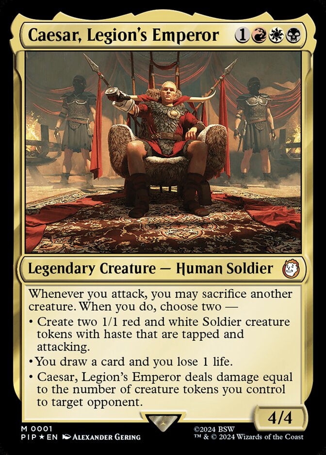 Caesar Legions Emperor 1 (Universes Beyond: Fallout)  - Foil | Good Games Adelaide SA
