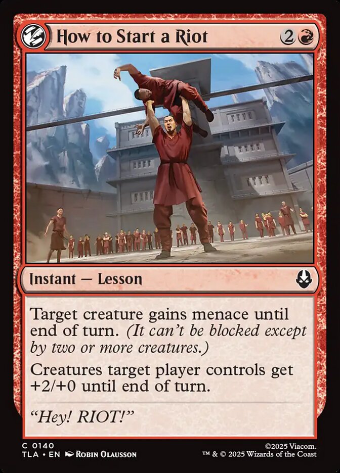 How to Start a Riot 140 (Avatar: The Last Airbender)  - Foil | Good Games Adelaide SA