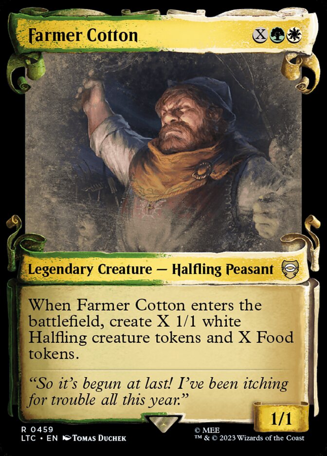 Farmer Cotton 459 (Commander: The Lord of the Rings: Tales of Middle-earth)  - Showcase Scroll | Good Games Adelaide SA