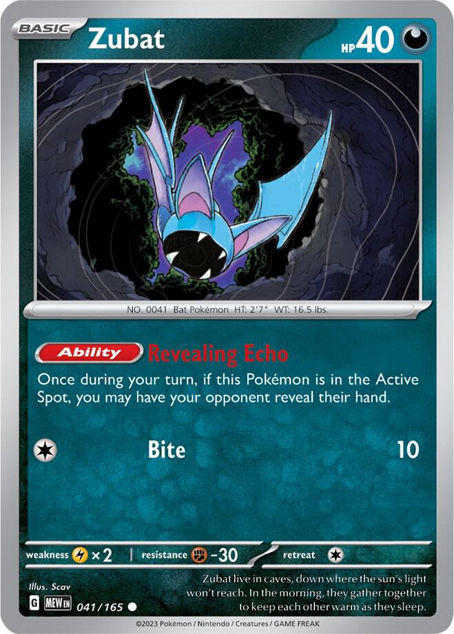 Zubat 041/165 (SV: Scarlet & Violet 151)  | Good Games Adelaide SA