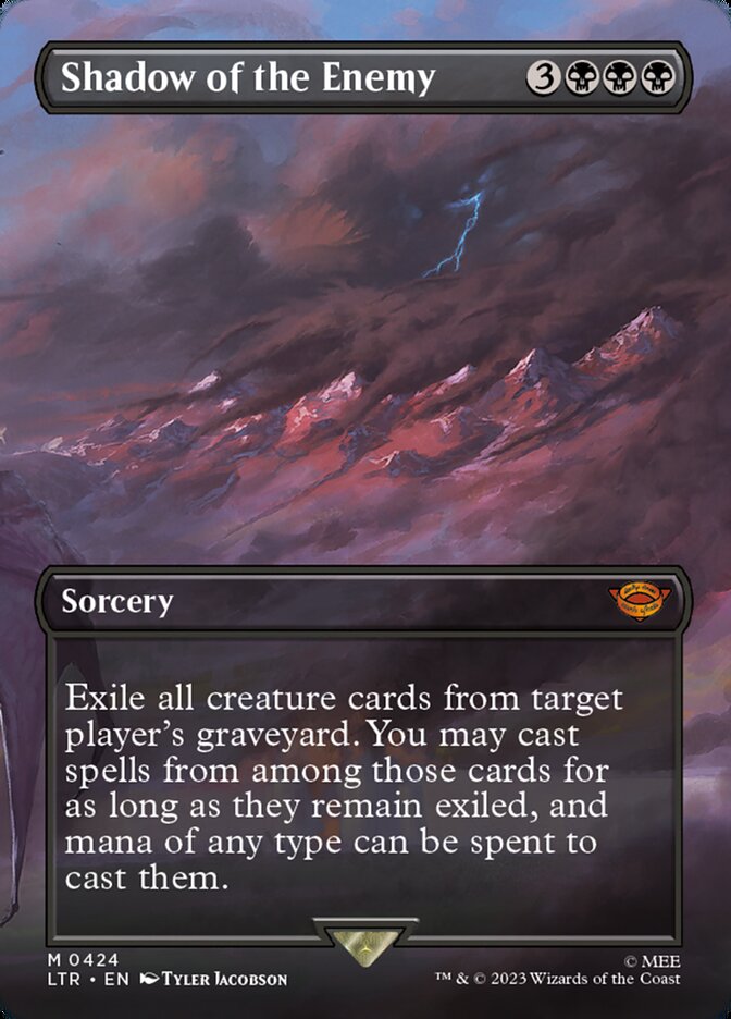 Shadow of the Enemy 424 (Universes Beyond: The Lord of the Rings: Tales of Middle-earth)  - Borderless Foil | Good Games Adelaide SA