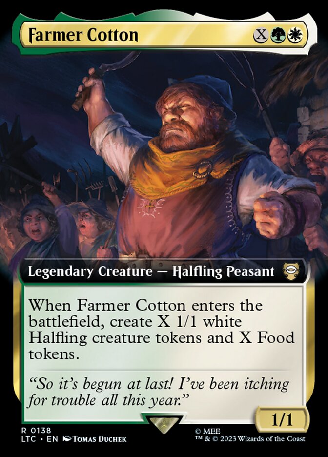 Farmer Cotton 138 (Commander: The Lord of the Rings: Tales of Middle-earth)  - Extended Art | Good Games Adelaide SA