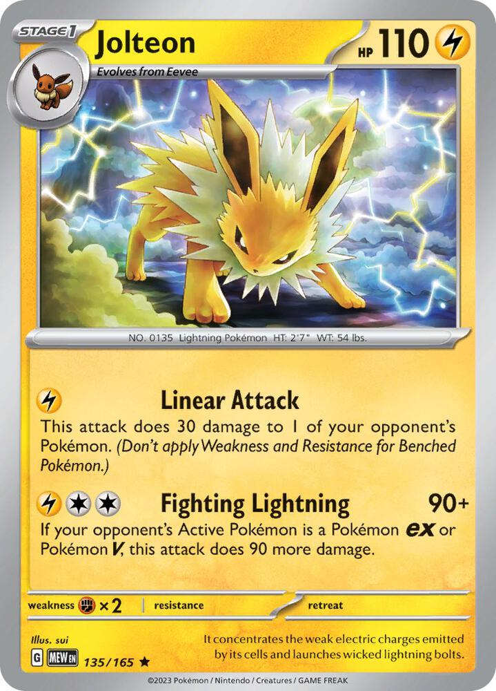 Jolteon 135/165 (SV: Scarlet & Violet 151)  - Holofoil | Good Games Adelaide SA