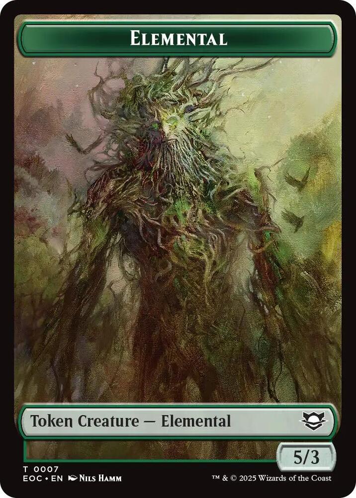 Elemental Golem Double Sided Token 7 // 14 (Commander: Edge of Eternities)  - Foil | Good Games Adelaide SA