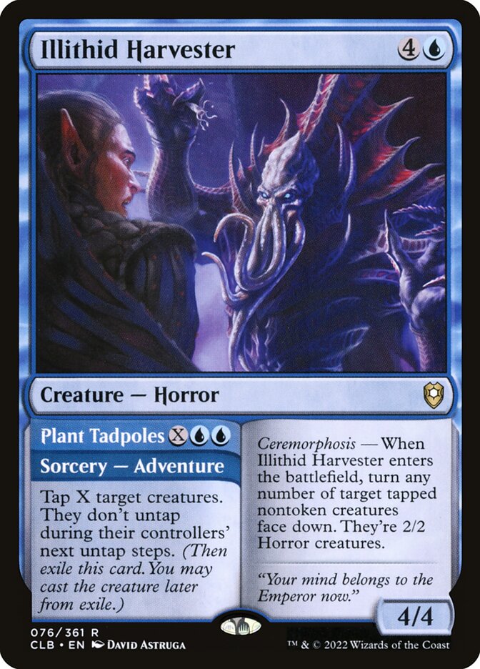 Illithid Harvester // Plant Tadpoles 76 (Commander Legends: Battle for Baldur's Gate)  | Good Games Adelaide SA