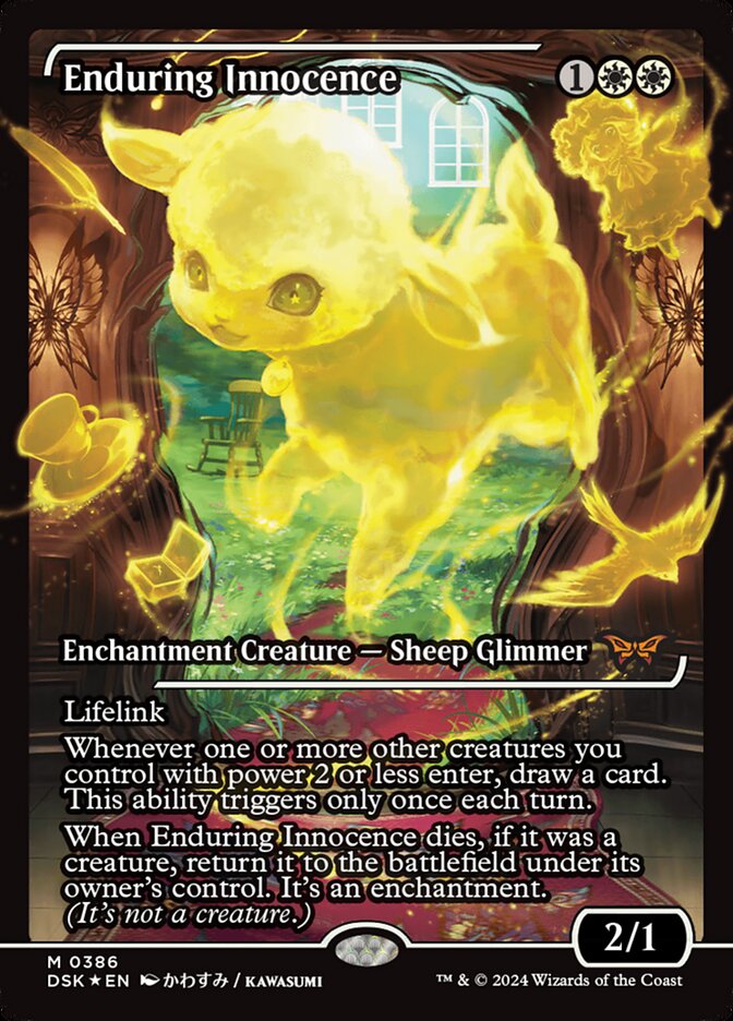 Enduring Innocence 386 (Duskmourn: House of Horror)  - Showcase Foil | Good Games Adelaide SA